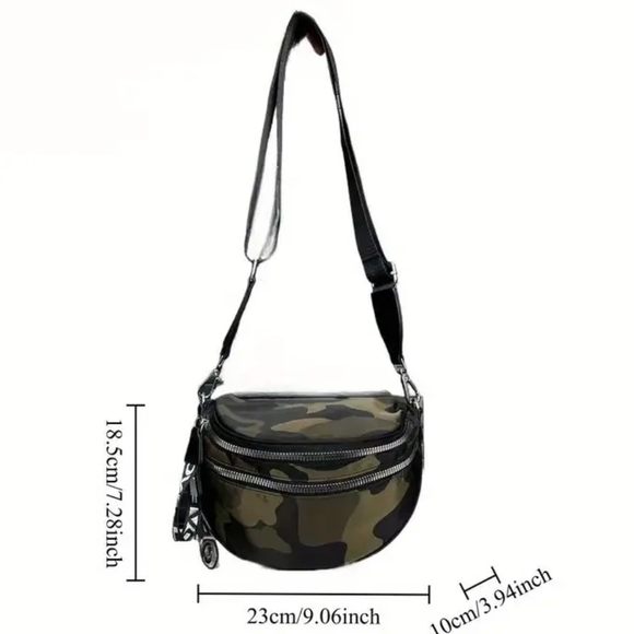 Camo  Green and Black Crossbody Bag Nwt - Picture 8 of 11